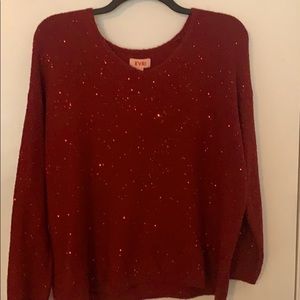 Red sparkle sweater